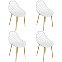 Ver imagem 1 de Kit 4 Cadeiras Cloe Kaila Polipropileno Branco Base Aço Branco