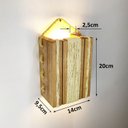 Ver imagem 2 de Luminária Parede Muro Arandela Madeira Maciça Sisal Rústica