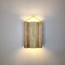 Ver imagem 5 de Luminária Parede Muro Arandela Madeira Maciça Sisal Rústica