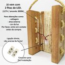 Ver imagem 3 de Luminária Parede Muro Arandela Madeira Maciça Sisal Rústica