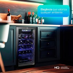 Adega de Vinhos Compressor Hq 75 Litros 24 Garrafas Preto Hq-av24h - 10