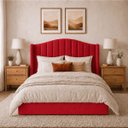 Ver imagem 1 de Cabeceira para Cama Box Estofada Zoe Decorativa Moderna Curva Organica Minimalista Casal 140 cm Padr