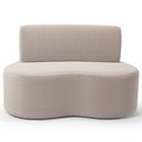 Ver imagem 3 de Sofá 2 Lugares 140cm Orgânico para Sala de Estar Living Larissa L02 Bouclê Creme - Lyam Decor