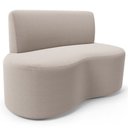 Ver imagem 2 de Sofá 2 Lugares 140cm Orgânico para Sala de Estar Living Larissa L02 Bouclê Creme - Lyam Decor