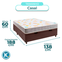 Ver imagem 3 de Conjunto Cama Box Bau Blindado Casal + Colchão D20 D20 Inducol