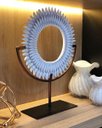 Ver imagem 3 de Peça Decorativa em Resina e Metal Branca 28,5cm SS0137 BTC