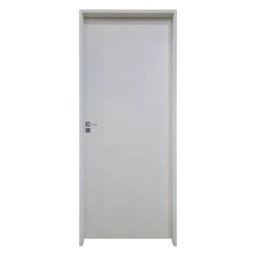 Kit Porta de Madeira 210x92cm Batente 9,5cm Lisa Primer Uniportas Abertura Direita - 3