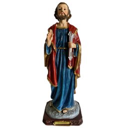 Imagem De São Pedro Apóstolo Jesus Em Resina Especial 31 Cm - 1