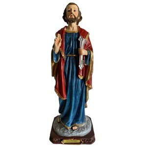 Imagem De São Pedro Apóstolo Jesus Em Resina Especial 31 Cm