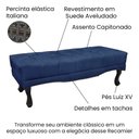 Ver imagem 4 de Recamier 1,95m com Pés Luiz Xv e Acabamento Luxo em Tecido Suede Vicenza - Lucadi Azul