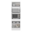 Ver imagem 4 de Paneleiro com Rodapé 2 Portas para Forno e Microondas Veneza GW Multimóveis MP2116 Branco