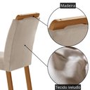 Ver imagem 5 de Mesa de Jantar Copper 180cm Tampo MDF Vidro Canto Copo com 6 Cadeiras Madeira Athenas
