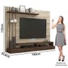 Painel para Tv até 50" Kiev Ciello Móveis Rústico/Café - 2