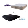 Cama Box Casal Bipartido 138 Sintético Preto com Colchão Ortobom Airtech Spring Pocket D26 Bege 70x1 - 1