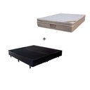 Ver imagem 2 de Cama Box Casal Bipartido 138 Sintético Preto com Colchão Ortobom Airtech Spring Pocket D26 Bege 70x1