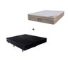 Cama Box Casal Bipartido 138 Sintético Preto com Colchão Ortobom Airtech Spring Pocket D26 Bege 70x1 - 2