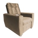 Ver imagem 3 de Poltrona do Papai Reclinável Suede Porta Copo Perola Capuccino