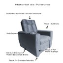 Ver imagem 5 de Poltrona do Papai Reclinável Suede Porta Copo Perola Capuccino