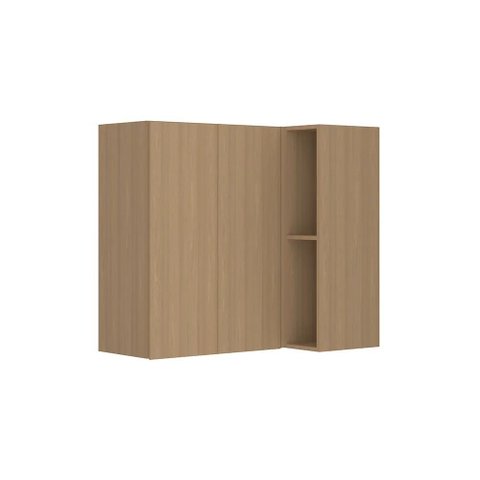 Armário de Parede Modulado Canto Reto 95cm 2 Portas Slim Luciane