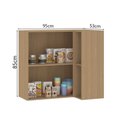 Ver imagem 3 de Armário de Parede Modulado Canto Reto 95cm 2 Portas Slim Luciane