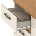 Ver imagem 4 de Cômoda Leme 90cm 4 Gavetas 1 Porta Cinamomo/Off White - Fellicci Móveis