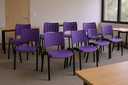 Ver imagem 1 de Kit 9 Cadeiras Iso Fixa Empilhável Escola Igreja Salão:roxo