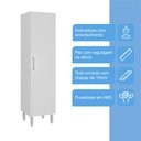 Ver imagem 4 de Armário Multiuso para Lavanderia com Prateleiras 1 Porta T00B46 Branco - Ozini Móveis