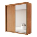 Ver imagem 3 de Guarda-roupa Casal com Espelho 2 Portas de Correr 100% MDF Chicago Cinamomo