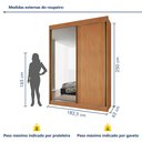 Ver imagem 4 de Guarda Roupa Casal 2 Portas de Correr Chicago