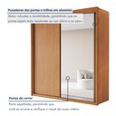 Ver imagem 7 de Guarda-roupa Casal com Espelho 2 Portas de Correr 100% MDF Chicago Cinamomo