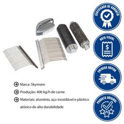 Amaciador de Carne Skymsen Ab Aço Inox 220v + Kit para Estrogonofe Skymsen Kes-ab/abs10 10mm - 3