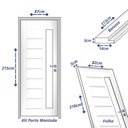 Ver imagem 4 de Kit Porta de Madeira 210x82cm Batente 14cm Bbv Eco Uniportas Abertura Esquerda Marrom