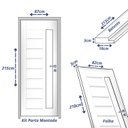 Ver imagem 4 de Kit Porta de Madeira 210x82cm Batente 18cm Bbv Eco Uniportas Abertura Direita