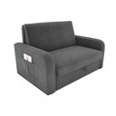 Ver imagem 1 de Sofá Cama Daiane 2 Lugares com Baú Suede Cinza Matrix
