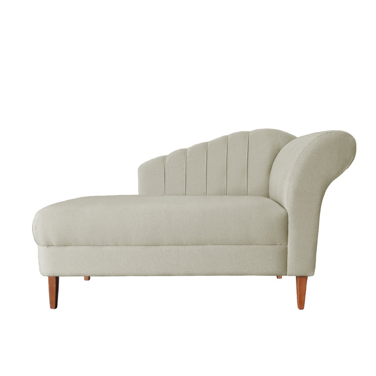 Recamier Divã Olivia 1,40cm Suede Marrom Rato - Lares Decor