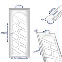 Ver imagem 4 de Kit Porta de Madeira 210x82cm Batente 18cm Spazio Eco Uniportas Abertura Esquerda Marrom