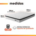 Ver imagem 3 de Colchão Casal Espuma Ortopédica Onix D33 138x188x20cm Hellen - Suporta até 120 kg por Pessoa