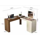 Ver imagem 7 de Penteadeira Escrivaninha de Canto com Espelho Star Off White