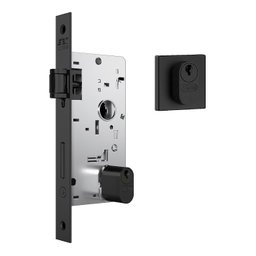 Fechadura Rolete Porta Pivotante 803 Stam Preta Preto 40mm - 1