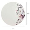 Jogo 6 Pratos Rasos de Porcelana Germer Branco Garden com Estampa Floral Redondos 27cm - 3