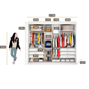 Ver imagem 2 de Guarda Roupa Sollo com Espelho 100%mdf - Novo Horizonte