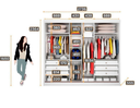 Ver imagem 2 de Guarda Roupa Sollo com Espelho 100%mdf - Novo Horizonte