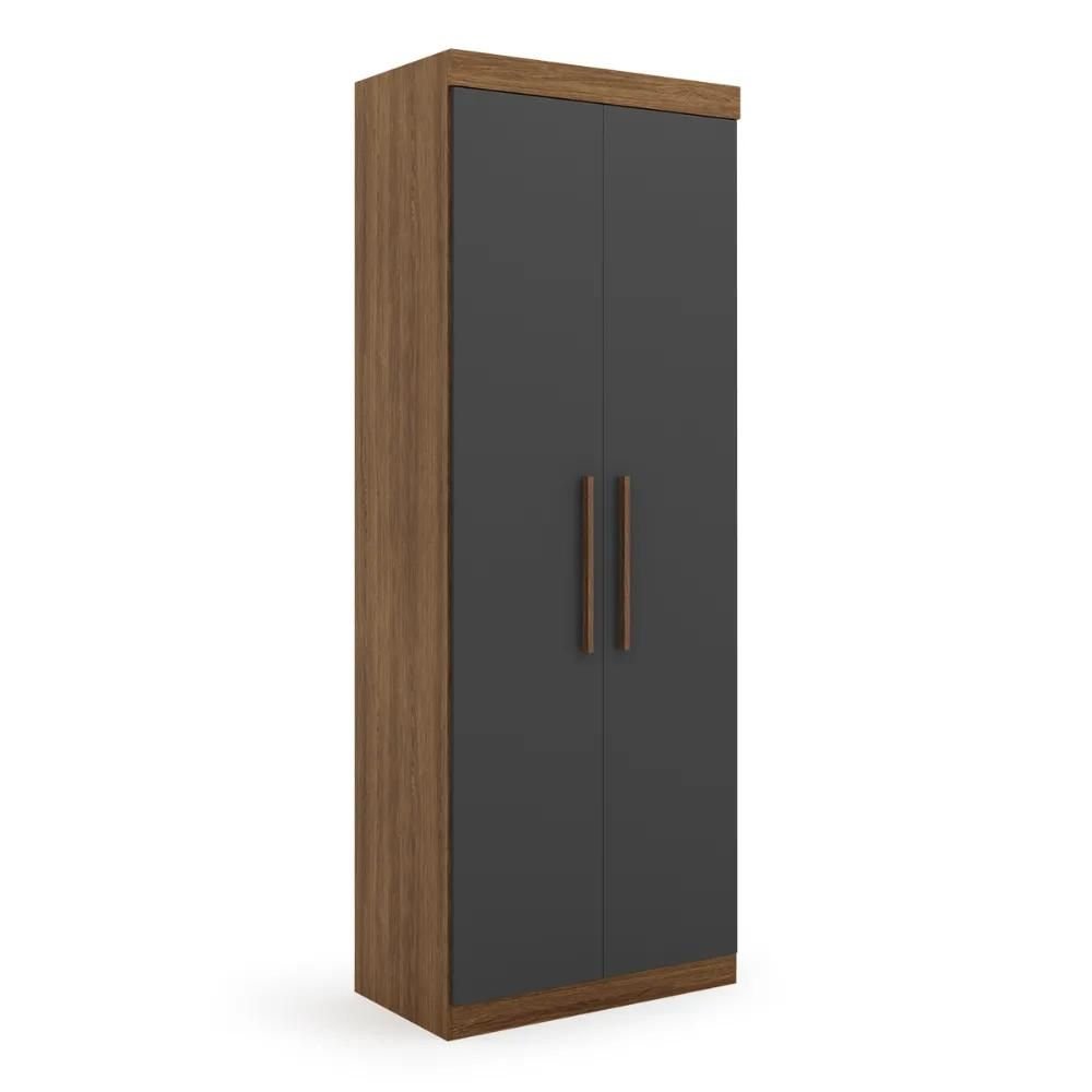 Guarda Roupa Casal Modulado 5 Peças 6 Portas Ipê Wood/Grafite