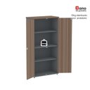 Ver mais imagens de Armário Alto para Escritório com 2 Portas Pivotantes P25 Cinza/Walnut/Grafito