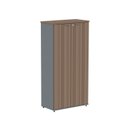 Ver imagem 3 de Armário Alto para Escritório com 2 Portas Pivotantes P25 Cinza/Walnut/Grafito