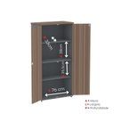 Ver imagem 7 de Armário Alto para Escritório com 2 Portas Pivotantes P25 Cinza/Walnut/Grafito