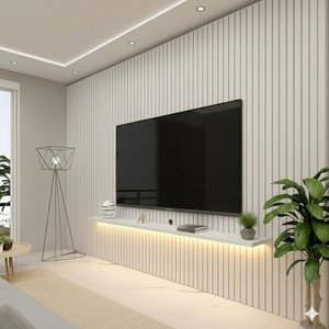 Painel para Tv 90 Polegadas Ripado com Led 330cm 100% Mdf Nobre