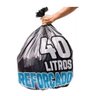 Saco de Lixo 40 Litros 100 Un Preto - Aprox 2,200 Kg - 1