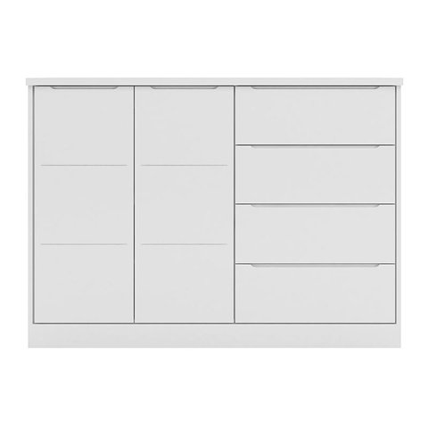 Cômoda Infantil Pietra com 2 Portas e 4 Gavetas Branco - PR Baby