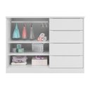 Ver imagem 3 de Cômoda Infantil Pietra com 2 Portas e 4 Gavetas Branco - PR Baby